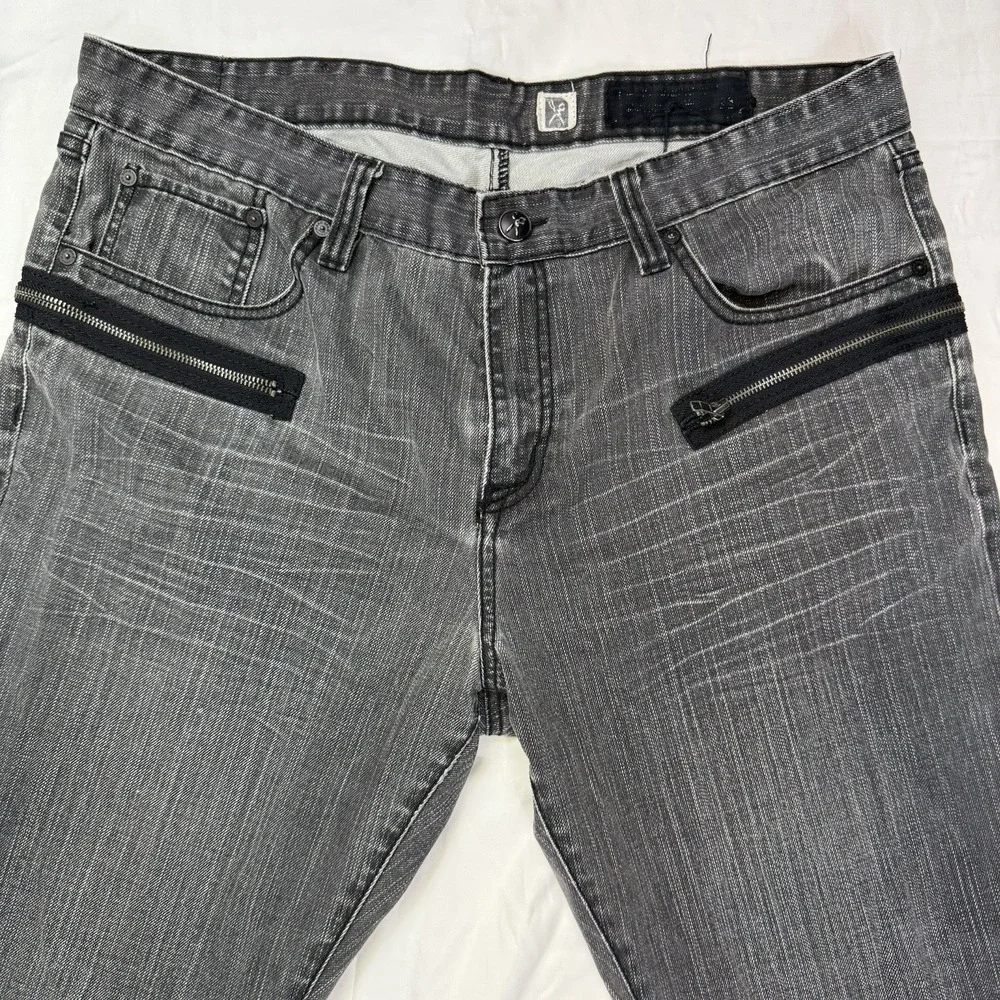 VTG Marc Ecko Jeans Cut and Sew Black Denim Men's 38x30 Straight Grunge Designer